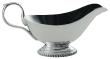 Decorated saucer boat in silver plated - Ercuis